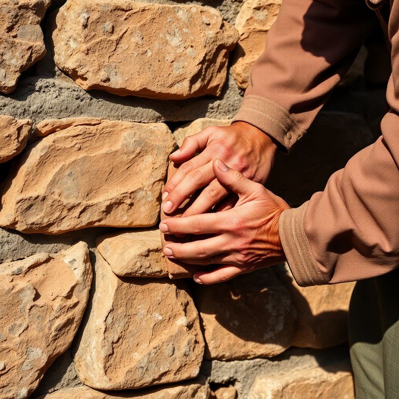 Ostarjele ruke majstora slažu kamen suhozidnog zida u Konavlima
